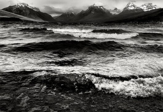 Lake McDonald with waves